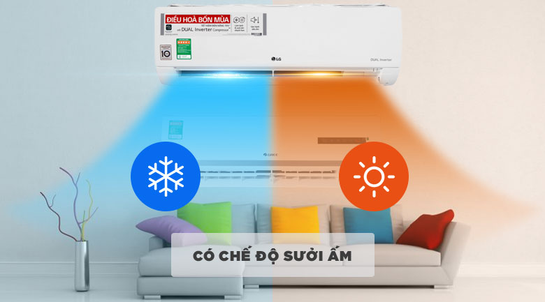 Điều Hòa 2 chiều LG Inverter 1.5 HP B13END Điều Hòa 2 chiều LG Inverter 1.5 HP B13END