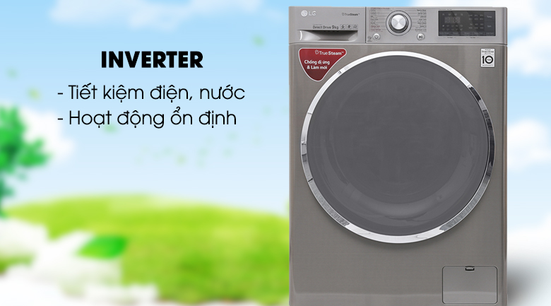 Máy giặt LG Inverter 9 kg FC1409S2E Máy giặt LG Inverter 9 kg FC1409S2E