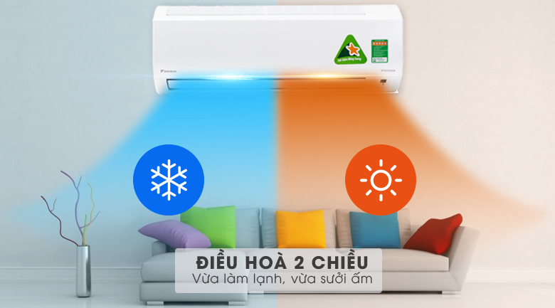 Máy lạnh 2 chiều Daikin Inverter 1.5 HP FTHF35RAVMV Máy lạnh 2 chiều Daikin Inverter 1.5 HP FTHF35RAVMV