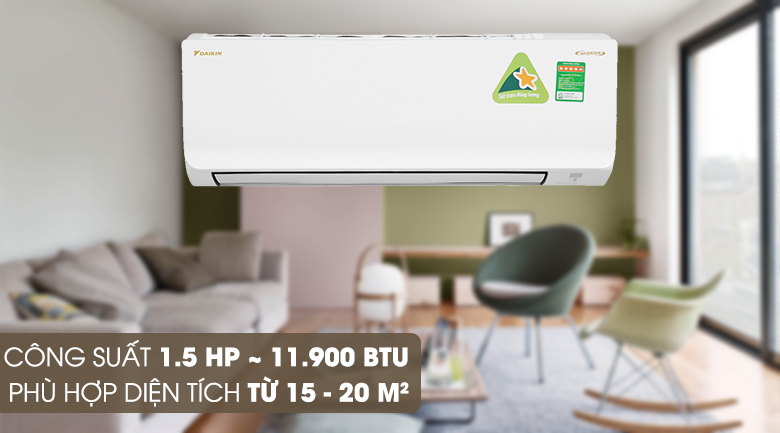 Máy lạnh Daikin Inverter 1.5 HP ATKA35UAVMV Máy lạnh Daikin Inverter 1.5 HP ATKA35UAVMV