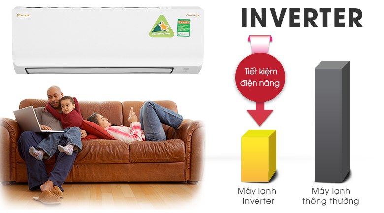 Máy lạnh Daikin Inverter 1 HP ATKA25UAVMV Máy lạnh Daikin Inverter 1 HP ATKA25UAVMV