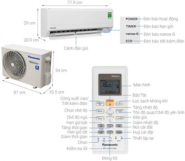 Panasonic Cu Cs Pu12wkh 8m