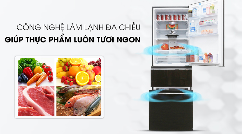 Tủ lạnh Mitsubishi 358 lít MR-CX46J-BRW-V Tủ lạnh Mitsubishi 358 lít MR-CX46J-BRW-V
