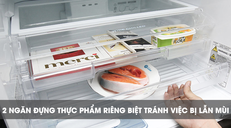 Tủ lạnh Mitsubishi 358 lít MR-CX46J-BRW-V Tủ lạnh Mitsubishi 358 lít MR-CX46J-BRW-V