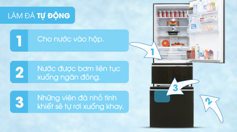 Tủ lạnh Mitsubishi 358 lít MR-CX46J-BRW-V Tủ lạnh Mitsubishi 358 lít MR-CX46J-BRW-V