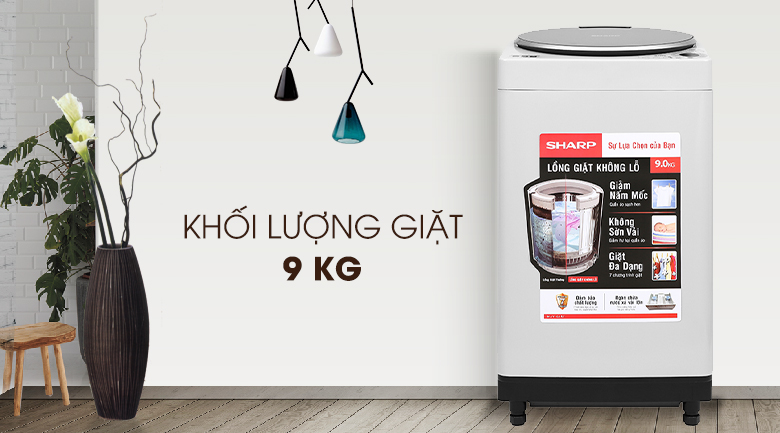 Máy giặt Sharp 9 kg ES-W90PV-H Máy giặt Sharp 9 kg ES-W90PV-H