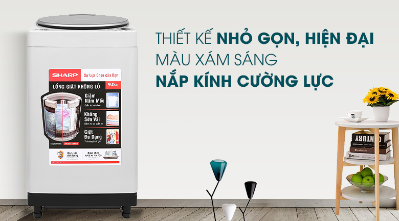 Máy giặt Sharp 9 kg ES-W90PV-H Máy giặt Sharp 9 kg ES-W90PV-H