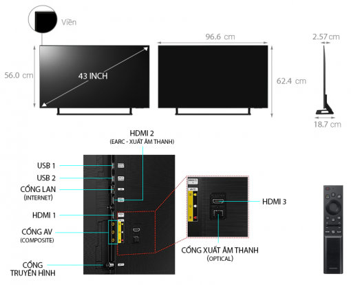 Smart Tivi Samsung 4k 43inch 43au9000 12