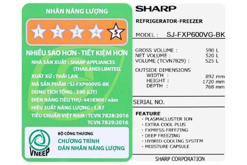 Sharp Sj Fxp600vg Bk 13
