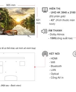 10049063 Android Tivi Tcl 4k 43 Inch 43p725