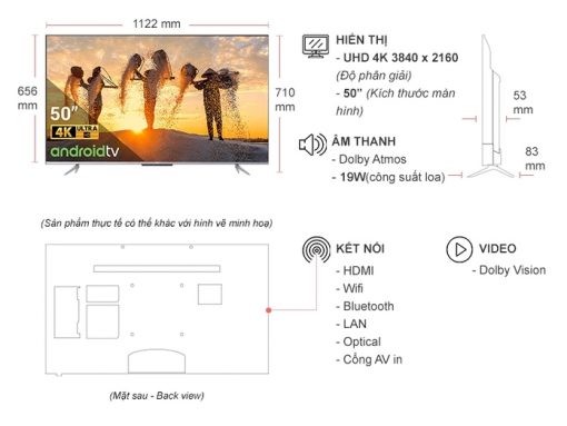 10049064 Android Tivi Tcl 4k 50 Inch 50p725