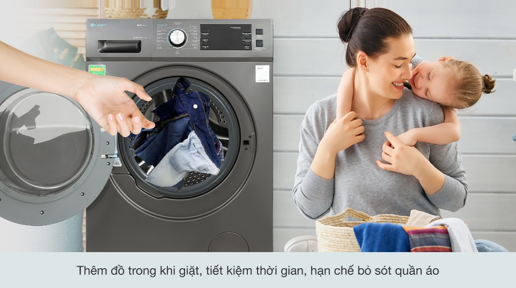 Máy giặt Casper Inverter 10.5 kg WF-105I150BGB Máy giặt Casper Inverter 10.5 kg WF-105I150BGB