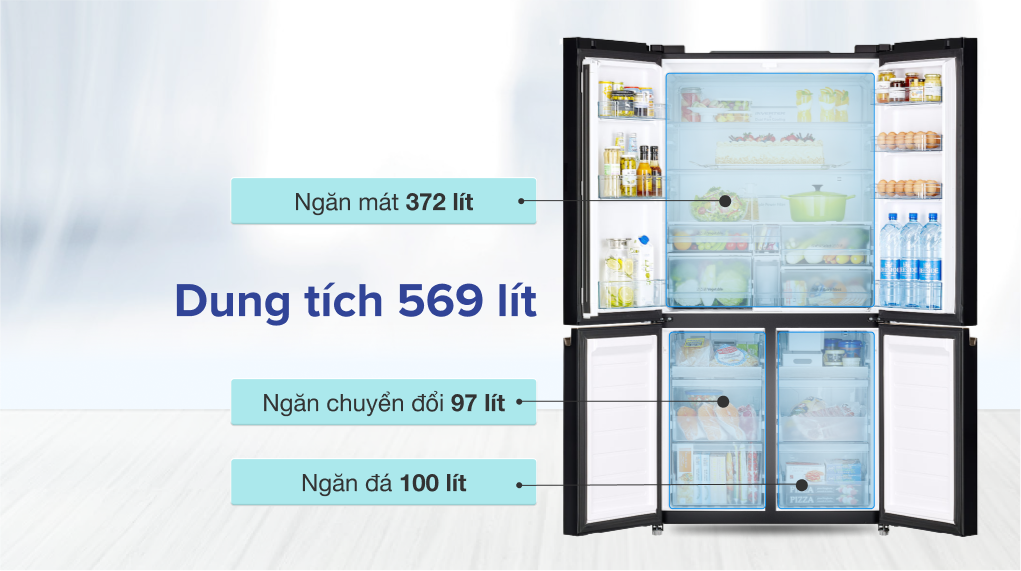Tủ lạnh Hitachi Inverter 569 lít R-WB640PGV1 (GCK)
