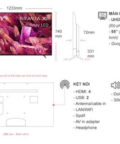 10052556 Google Tivi Sony 4k 55 Inch Xr 55x90k Tskt