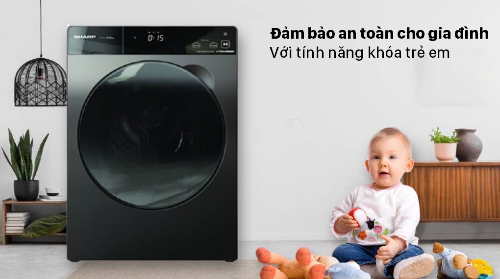 Máy giặt Sharp Inverter 9.5 Kg ES-FK954SV-G Máy giặt Sharp Inverter 9.5 Kg ES-FK954SV-G