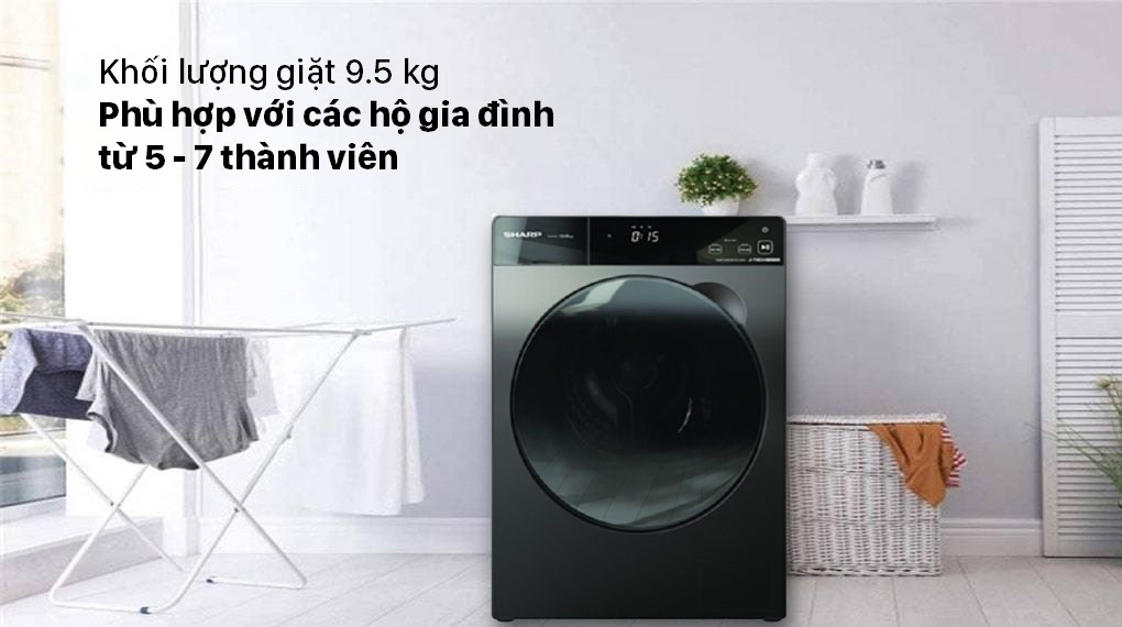 Máy giặt Sharp Inverter 9.5 Kg ES-FK954SV-G Máy giặt Sharp Inverter 9.5 Kg ES-FK954SV-G