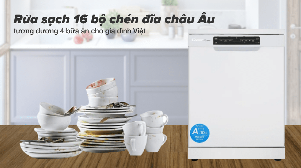 Máy rửa chén độc lập Candy CDPN 4D620PW/E Máy rửa chén độc lập Candy CDPN 4D620PW/E
