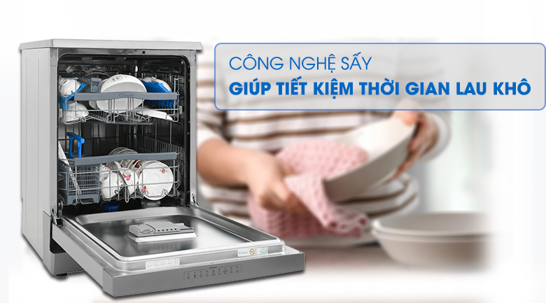 Máy rửa chén độc lập Có Sấy Candy CDPN 4D620PX Máy rửa chén độc lập Có Sấy Candy CDPN 4D620PX
