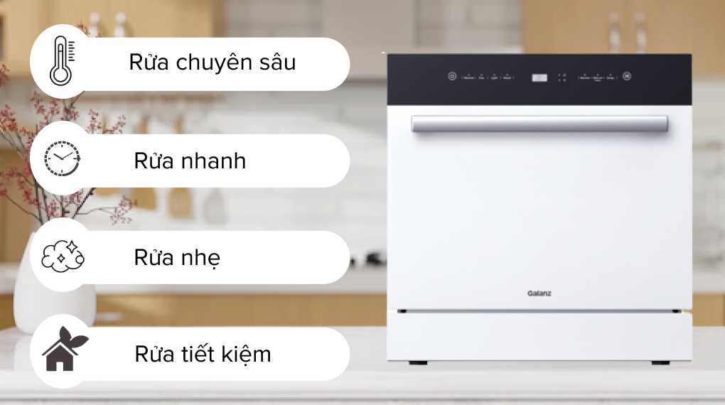 Máy rửa chén mini Galanz W8A2Q1-0E1(W) Máy rửa chén mini Galanz W8A2Q1-0E1(W)