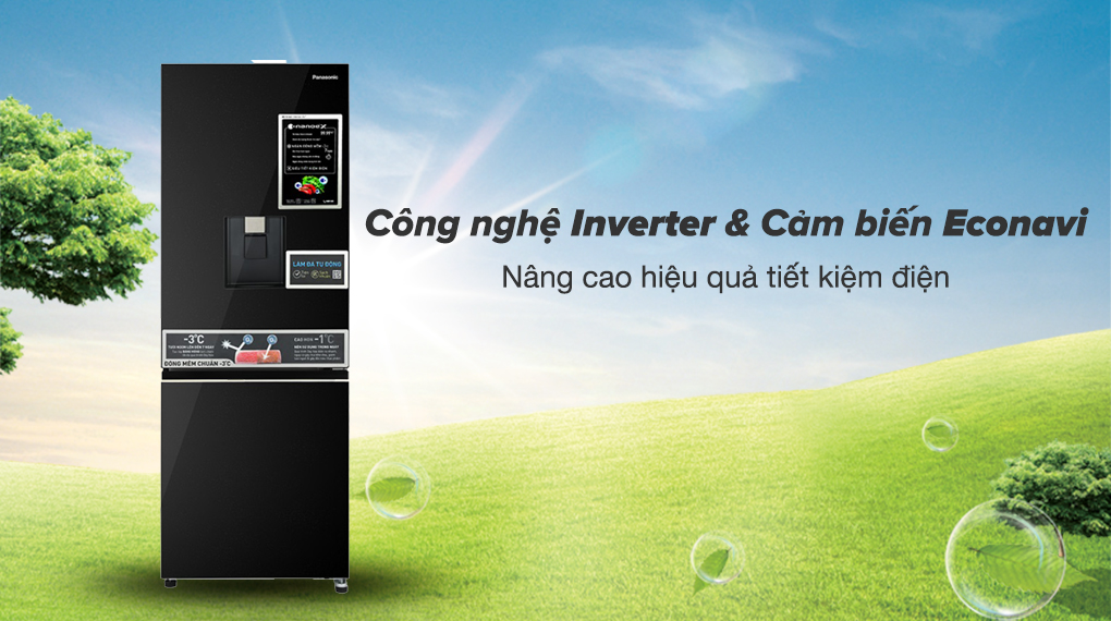 Tủ lạnh Panasonic Inverter 300 lít NR-BV331WGKV Tủ lạnh Panasonic Inverter 300 lít NR-BV331WGKV