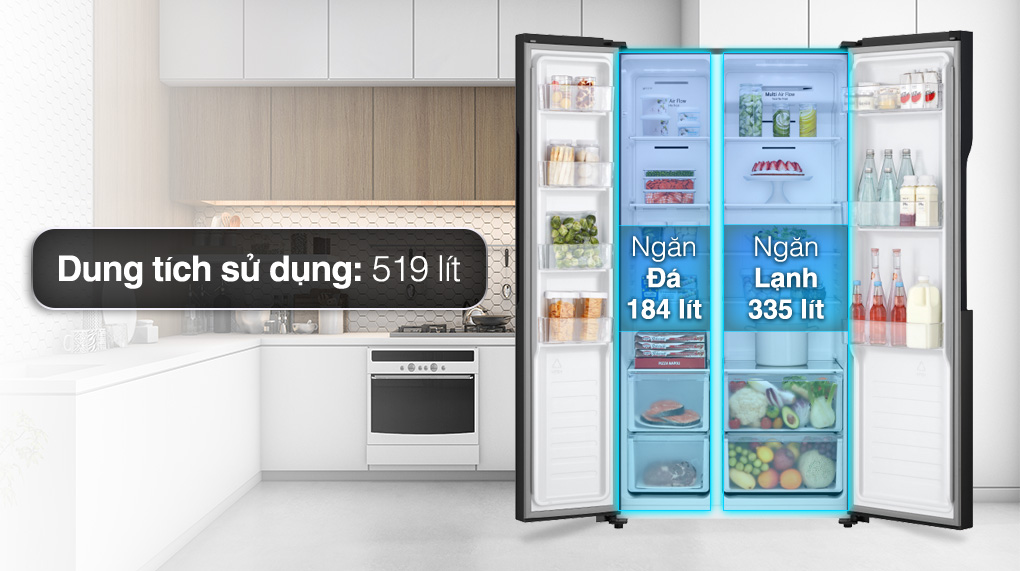 Tủ lạnh LG Inverter 519 lít Side By Side GR-B256BL Tủ lạnh LG Inverter 519 lít Side By Side GR-B256BL