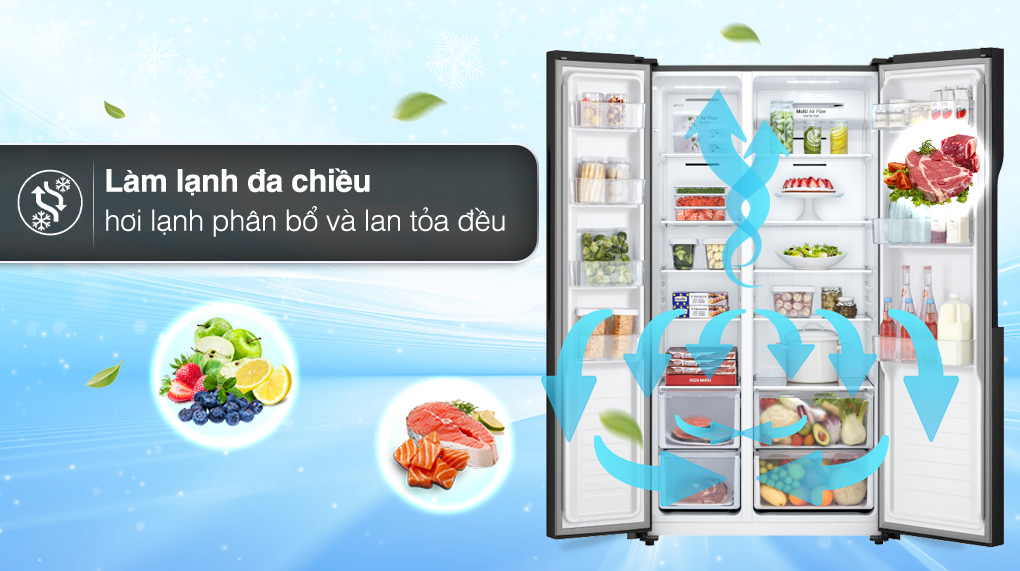 Tủ lạnh LG Inverter 519 lít Side By Side GR-B256BL Tủ lạnh LG Inverter 519 lít Side By Side GR-B256BL