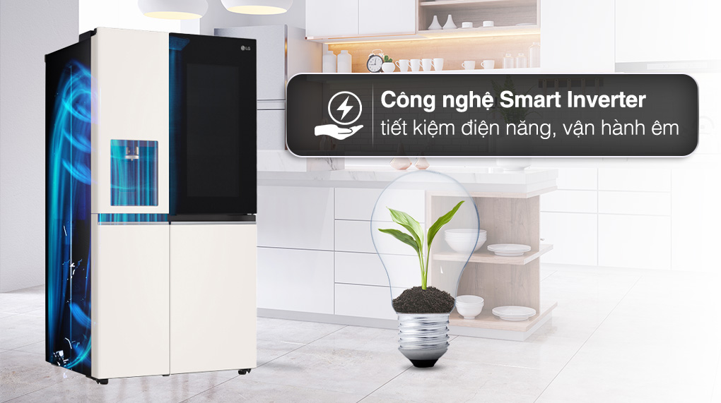 Tủ lạnh LG Inverter 635 Lít Side By Side InstaView Door-in-Door GR-X257BG Tủ lạnh LG Inverter 635 Lít Side By Side InstaView Door-in-Door GR-X257BG