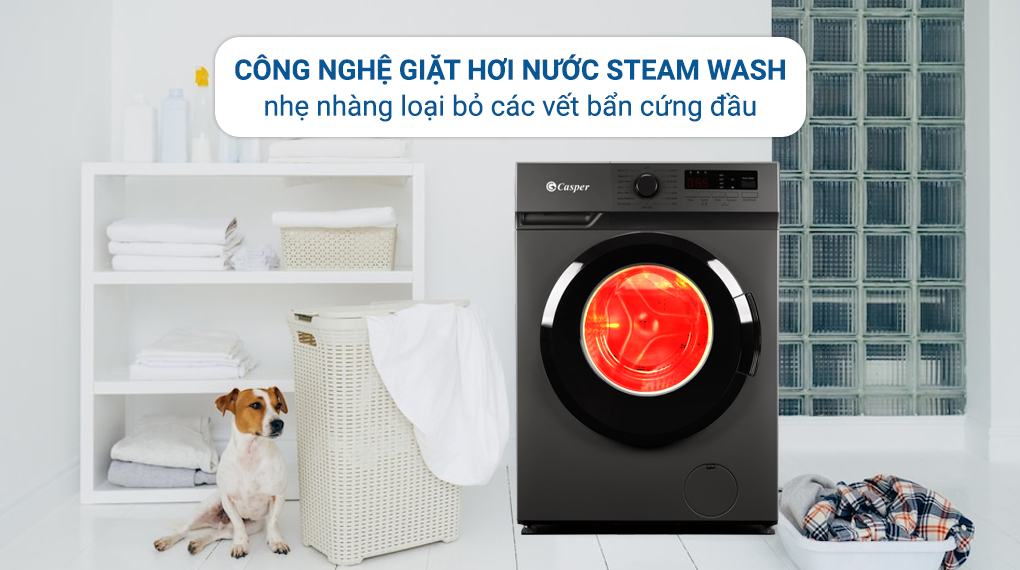 Máy giặt Casper Inverter 8 kg WF-8VG1 Máy giặt Casper Inverter 8 kg WF-8VG1