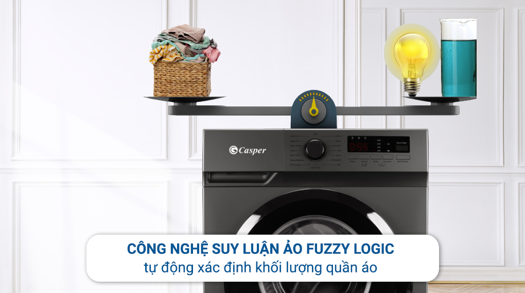 Máy giặt Casper Inverter 8 kg WF-8VG1 Máy giặt Casper Inverter 8 kg WF-8VG1