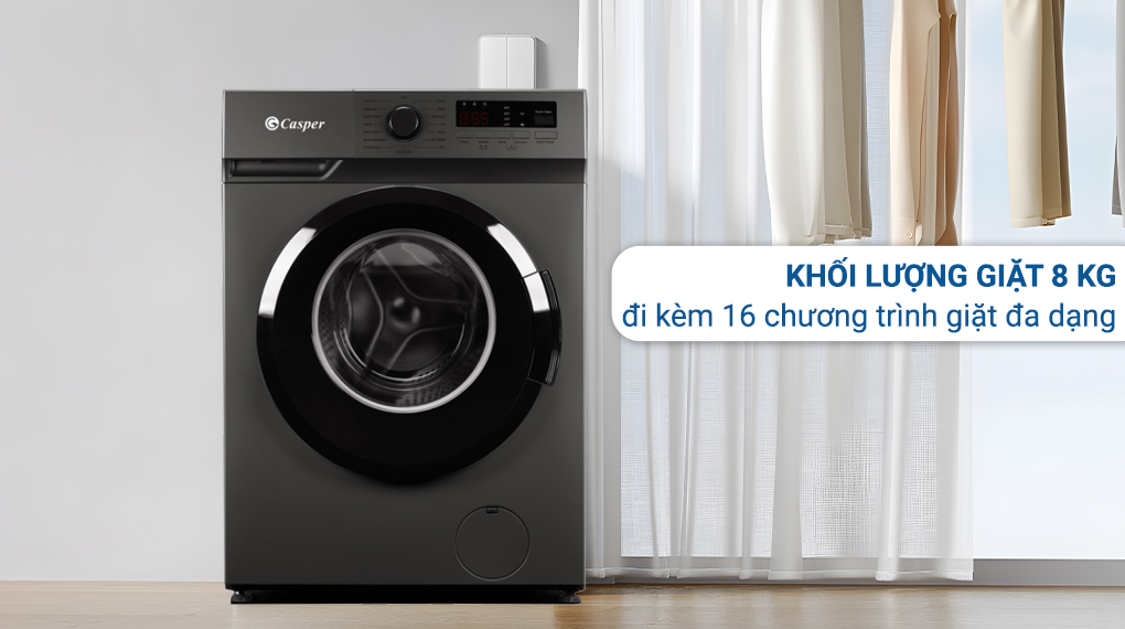 Máy giặt Casper Inverter 8 kg WF-8VG1 Máy giặt Casper Inverter 8 kg WF-8VG1