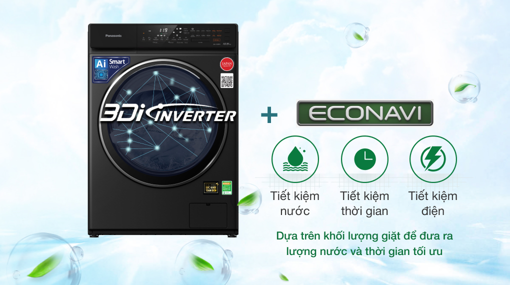 Máy giặt Panasonic Inverter giặt 10.5 kg - sấy tiện ích 2 kg NA-V105FR1BV Máy giặt Panasonic Inverter giặt 10.5 kg - sấy tiện ích 2 kg NA-V105FR1BV