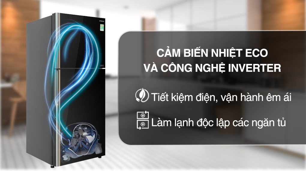Tủ lạnh Hitachi Inverter 339 lít R-FVX450PGV9 GBK Tủ lạnh Hitachi Inverter 339 lít R-FVX450PGV9 GBK