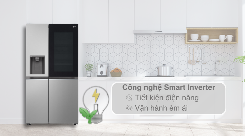 Tủ lạnh LG Inverter 635 lít Side By Side InstaView GR-G257SV Tủ lạnh LG Inverter 635 lít Side By Side InstaView GR-G257SV