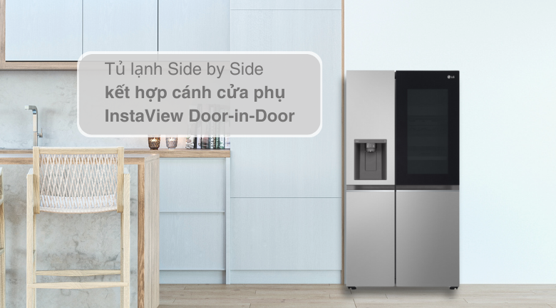 Tủ lạnh LG Inverter 635 lít Side By Side InstaView GR-G257SV Tủ lạnh LG Inverter 635 lít Side By Side InstaView GR-G257SV