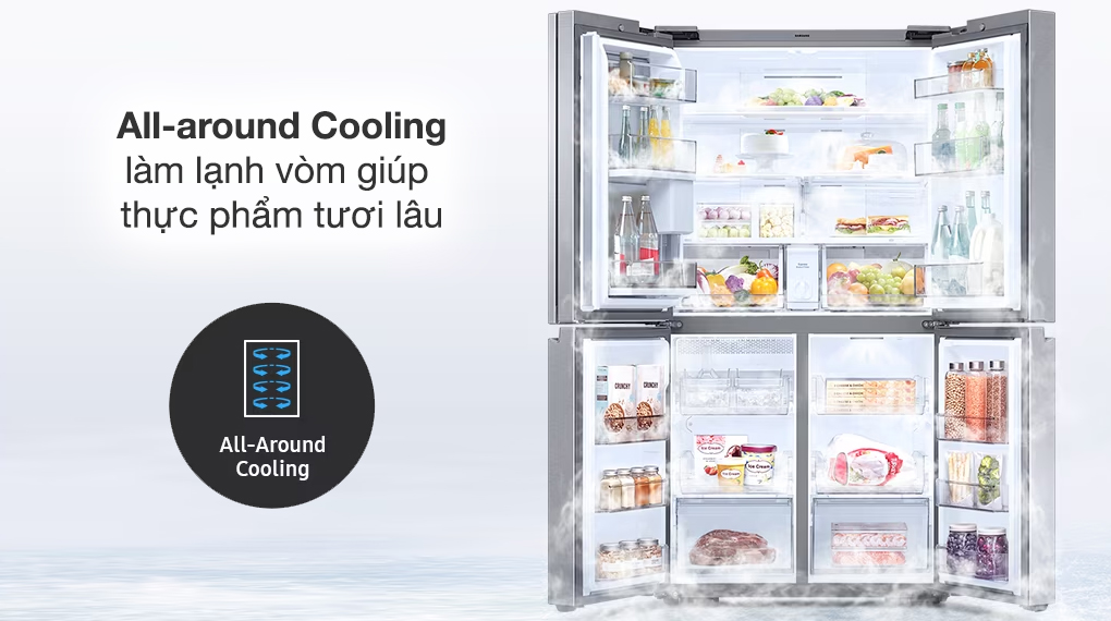 Tủ lạnh Samsung Inverter 648 lít Multi Door Bespoke RF59CB66F8S/SV Tủ lạnh Samsung Inverter 648 lít Multi Door Bespoke RF59CB66F8S/SV