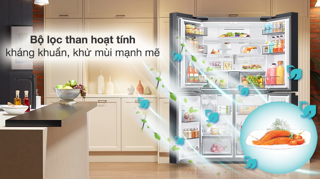 Tủ lạnh Samsung Inverter 648 lít Multi Door Bespoke RF59CB66F8S/SV Tủ lạnh Samsung Inverter 648 lít Multi Door Bespoke RF59CB66F8S/SV