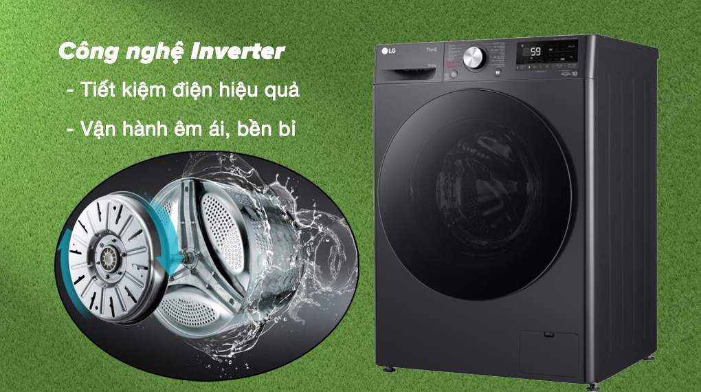 Máy giặt sấy LG Inverter giặt 10 kg - sấy 6 kg FV1410D4M1 Máy giặt sấy LG Inverter giặt 10 kg - sấy 6 kg FV1410D4M1