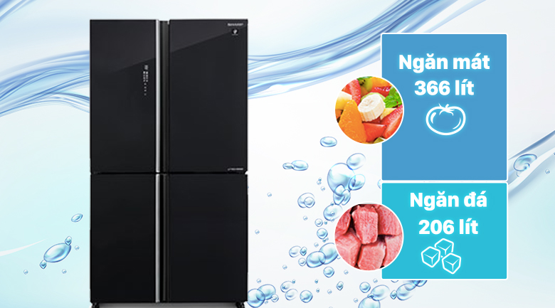 Tủ lạnh Sharp Inverter 572 lít Multi Door SJ-FXP640VG-BK Tủ lạnh Sharp Inverter 572 lít Multi Door SJ-FXP640VG-BK